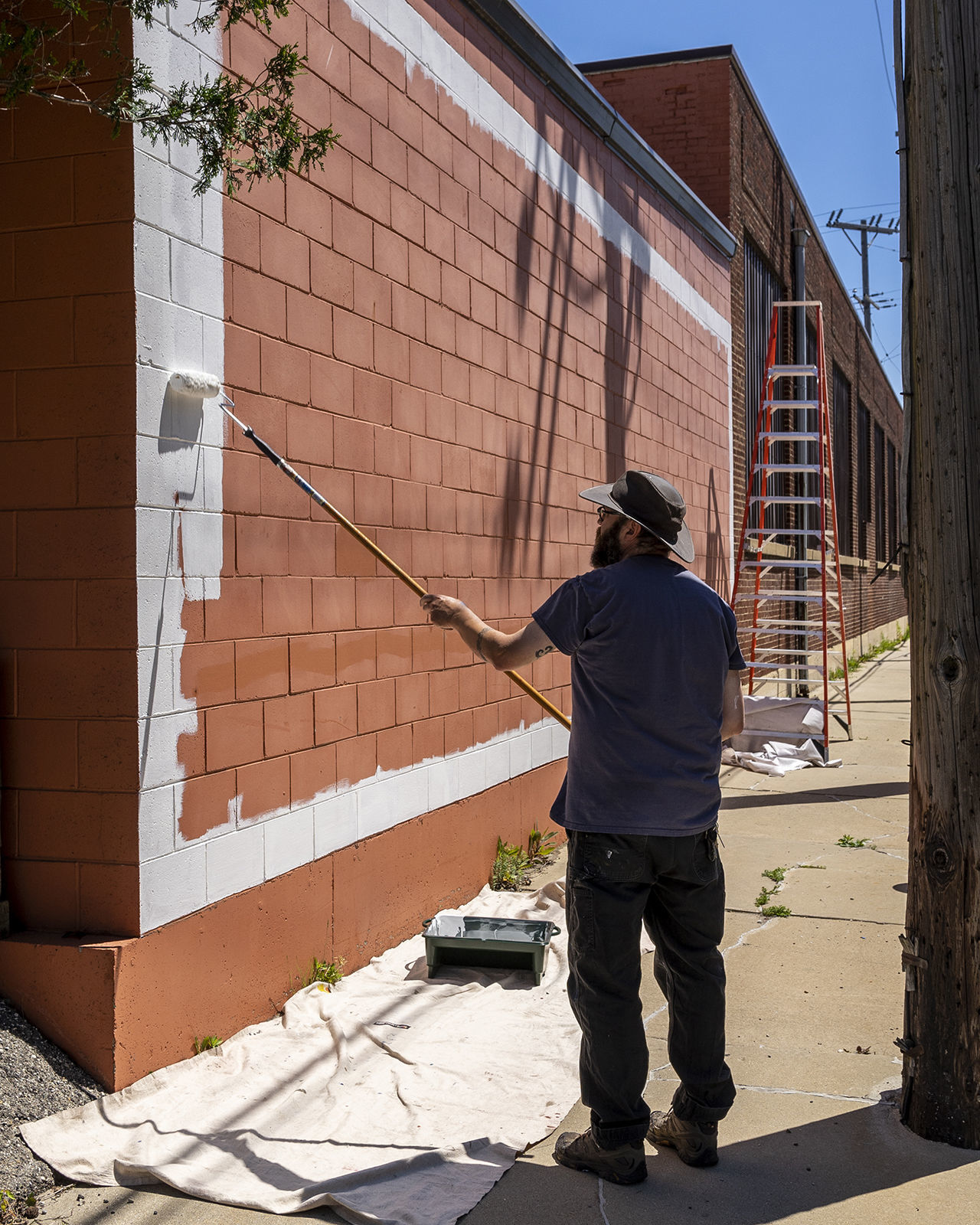 June 15: Dean Tawwater gets the first layer started